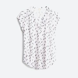 V-Neck Feather Blouse